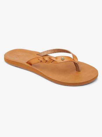 Roxy Liza Women's Flip Flops Brown / Brown | SG_LW9389