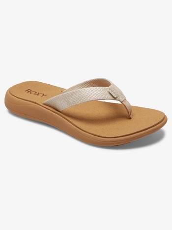 Roxy Lizzie Women's Flip Flops White | SG_LW7936