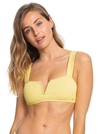 Roxy Love Bralette Women's Bikini Tops yellow | SG_LW7573