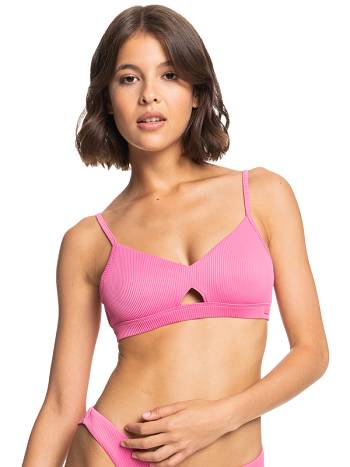 Roxy Love The Cross Step Bralette Women's Bikini Tops pink | SG_LW1242