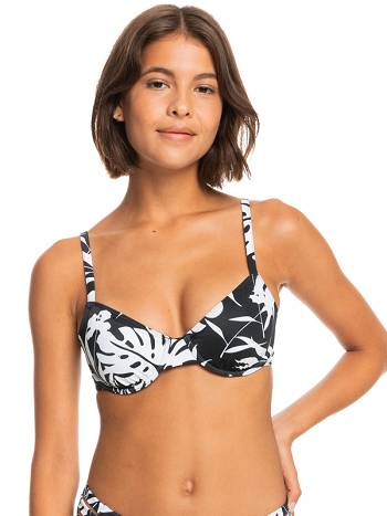 Roxy Love The Muse Underwire Bra Women's Bikini Tops Dark Grey | SG_LW1684