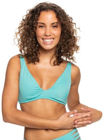 Roxy Love The Oceana V Elongated Triangle Women's Bikini Tops Blue | SG_LW6166