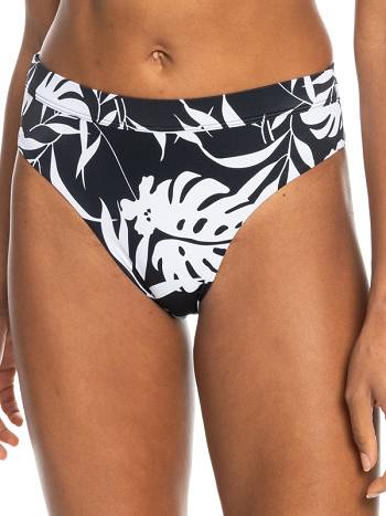 Roxy Love The Shorey Mid-Waist Women's Bikinis Dark Grey flower | SG_LW1672