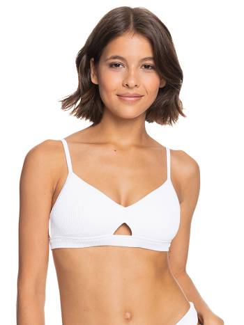 Roxy Lovelette Women's Bikini Tops White | SG_LW5244