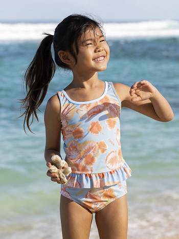 Roxy Magic Spirit Kids' Swim orange flower | SG_LW1319