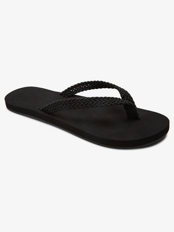 Roxy Malia Women's Flip Flops Black | SG_LW8547