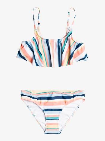 Roxy Malibu Story Flutter Kids' Swim White Orange | SG_LW4376