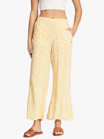 Roxy Midnight Avenue Wide Leg Women's Matching Sets yellow | SG_LW9220