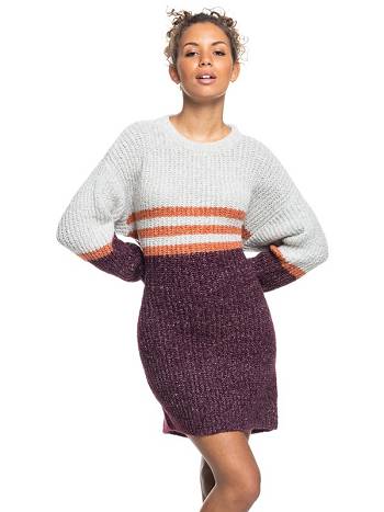 Roxy Milky Cloud Sweater Women's Dress white purple | SG_LW3998