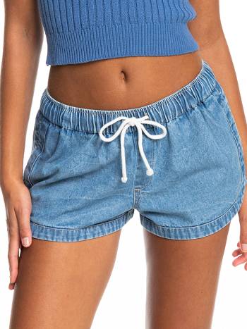 Roxy New Impossible Denim Women's Shorts Blue | SG_LW9346