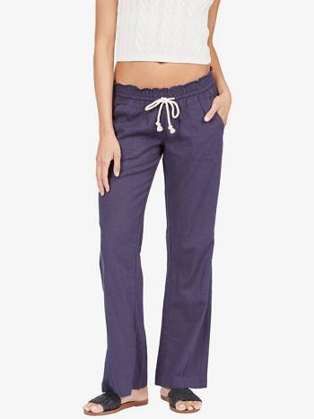 Roxy Oceanside Flared Women's Pants Indigo | SG_LW1169