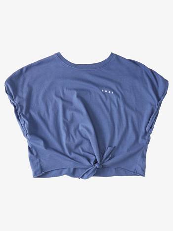 Roxy Palm Palms Kids' T-Shirt Blue | SG_LW5651