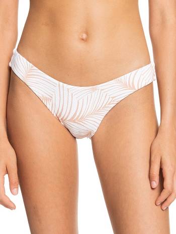 Roxy Palm Tree Dreams High Leg Cheeky Women's Bikini Bottoms White | SG_LW8373