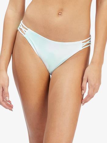 Roxy Palm Tree Dreams Regular Reversible Women's Bikini Bottoms green | SG_LW2680