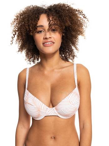 Roxy Palm Tree Dreams Underwire Women's Bikini Tops White | SG_LW2287