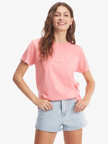 Roxy Paper Lines Women's T-Shirt pink | SG_LW6566