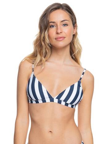 Roxy Parallel Paradiso Reversible Triangle Women's Bikinis Indigo Stripes | SG_LW2144