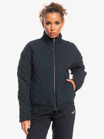 Roxy Path To Paradise Quilted Women's Jackets Dark Grey | SG_LW8184