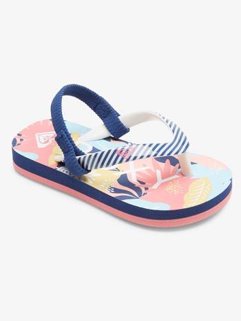 Roxy Pebbles Kids' Sandals Blue / Coral | SG_LW4685