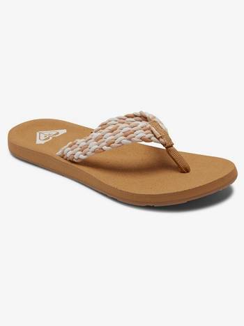 Roxy Porto Braid Women's Flip Flops White / Multicolor | SG_LW7460