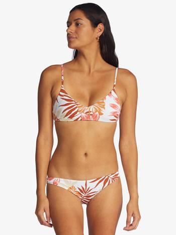 Roxy Printed Beach Classics Cheeky Women's Bikini Bottoms White | SG_LW7468