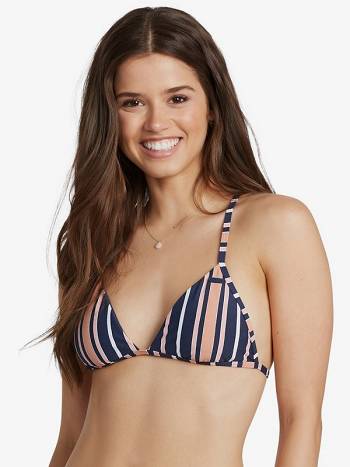 Roxy Printed Beach Classics Fixed Triangle Women's Bikinis Indigo Stripes | SG_LW3095