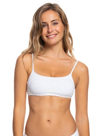 Roxy Quiet Beauty Bralette Women's Bikinis White | SG_LW4560