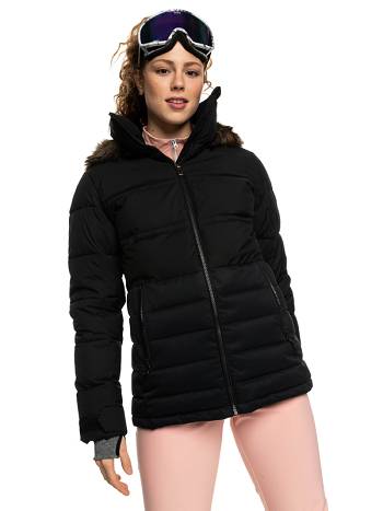 Roxy Quinn Insulated Women's Snow Jackets Black | SG_LW5518