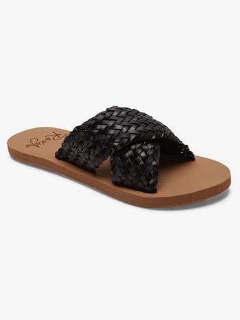 Roxy Roselani Braid Women's Flip Flops Black | SG_LW8543