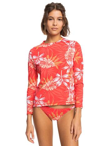 Roxy Sea Skippin Women's Rashguards Red | SG_LW5502