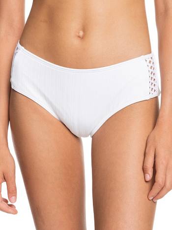 Roxy Shadow In The Sun Cheeky Women's Bikini Bottoms White | SG_LW1746