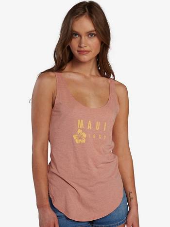 Roxy Simple Day Maui Festival Women's T-Shirt pink | SG_LW4231