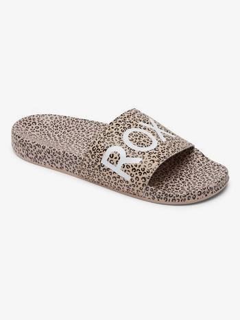 Roxy Slippy Printed Slide Women's Sandals Brown | SG_LW9450