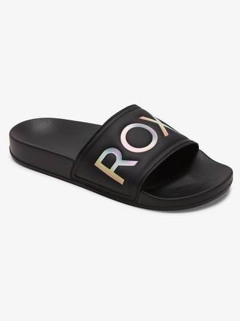 Roxy Slippy Slide Women's Sandals Black | SG_LW5073