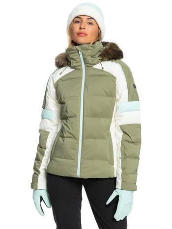 Roxy Snow Blizzard Insulated Women's Snow Jackets Deep Green | SG_LW7600