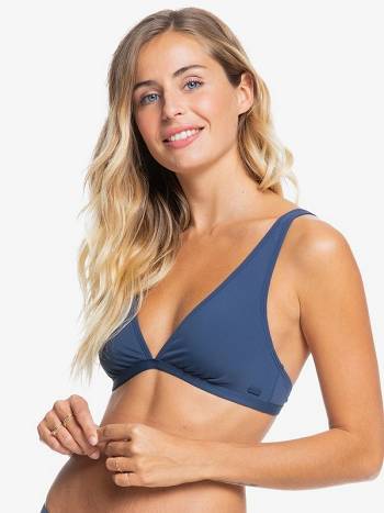 Roxy Solid Beach Classics Elongated Triangle Women's Bikinis Indigo | SG_LW2770