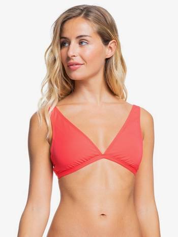 Roxy Solid Beach Classics Elongated Triangle Women's Bikini Tops Red | SG_LW6740