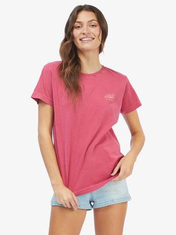 Roxy Sun Seekers Graphic Boyfriend Women's T-Shirt Red | SG_LW3611