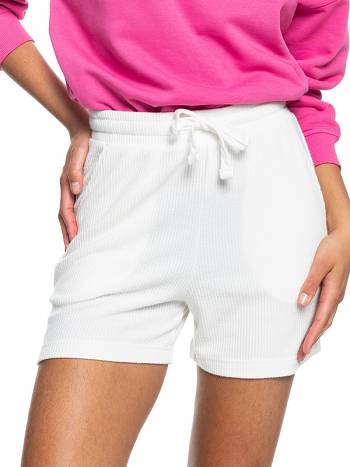 Roxy Sunday Morning Rib Women's Shorts White | SG_LW9845