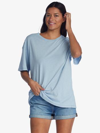 Roxy Surf Shadows Oversized Women's T-Shirt Blue | SG_LW3415