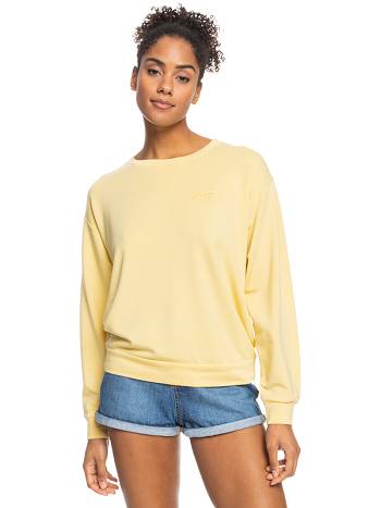 Roxy Surfing By Moonlight Cozy Women's Fleece beige yellow | SG_LW1838