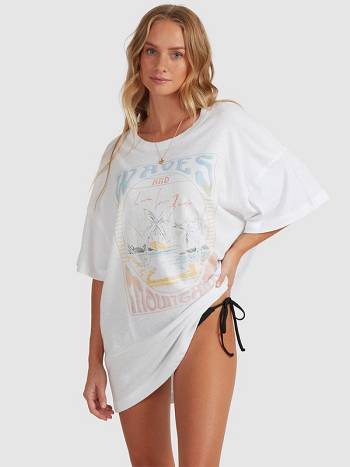 Roxy Sweet Jane Oversized Women's T-Shirt White | SG_LW1849