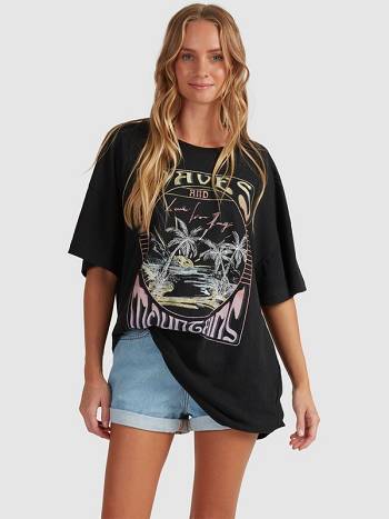 Roxy Sweet Jane Oversized Women's T-Shirt Dark Grey | SG_LW5917