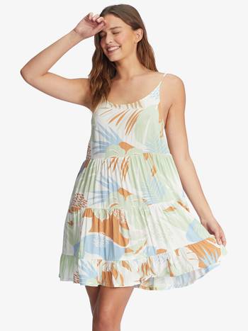 Roxy Teen Dream Strappy Women's Dress White | SG_LW6883