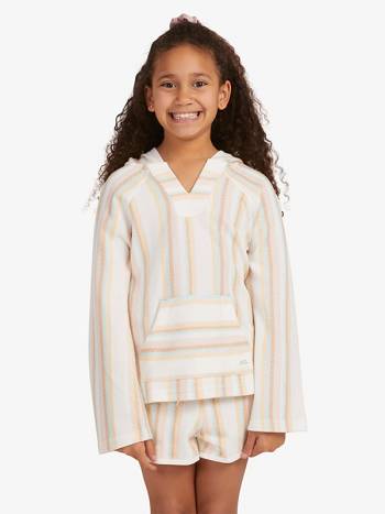 Roxy Think New Horizon Kids' Sweatshirts Yellow Stripes | SG_LW3795