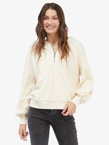 Roxy Time Will Tell Quarter Zip Women's Hoodies White | SG_LW6220