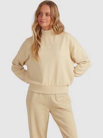 Roxy Tranquil Days Mock Women's Sweaters Beige | SG_LW6762