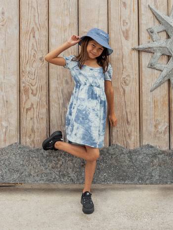 Roxy Unconditional Ocean Skater Kids' Dresses Blue | SG_LW6720