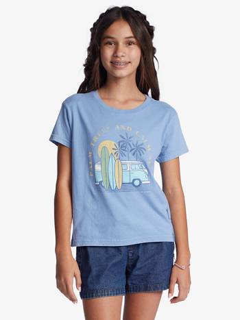 Roxy Van Living Kids' T-Shirt Blue | SG_LW1965