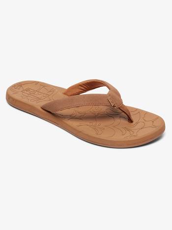 Roxy Vickie Women's Flip Flops Brown | SG_LW3800